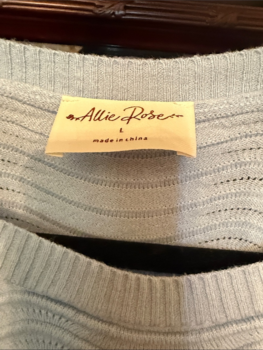 Allie Rose Light Blue Knit Top